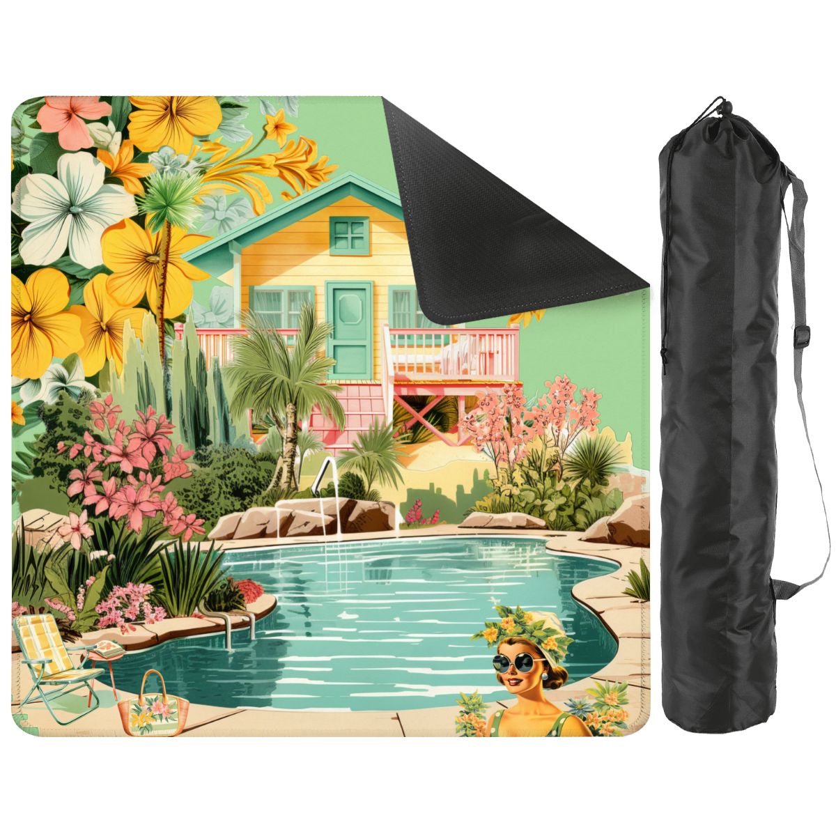 Palms and Paradise Nostalgic Mahjong Mat