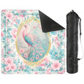 Pretty Pastel Peacock Chinoiserie Blossoms Mahjong Mat