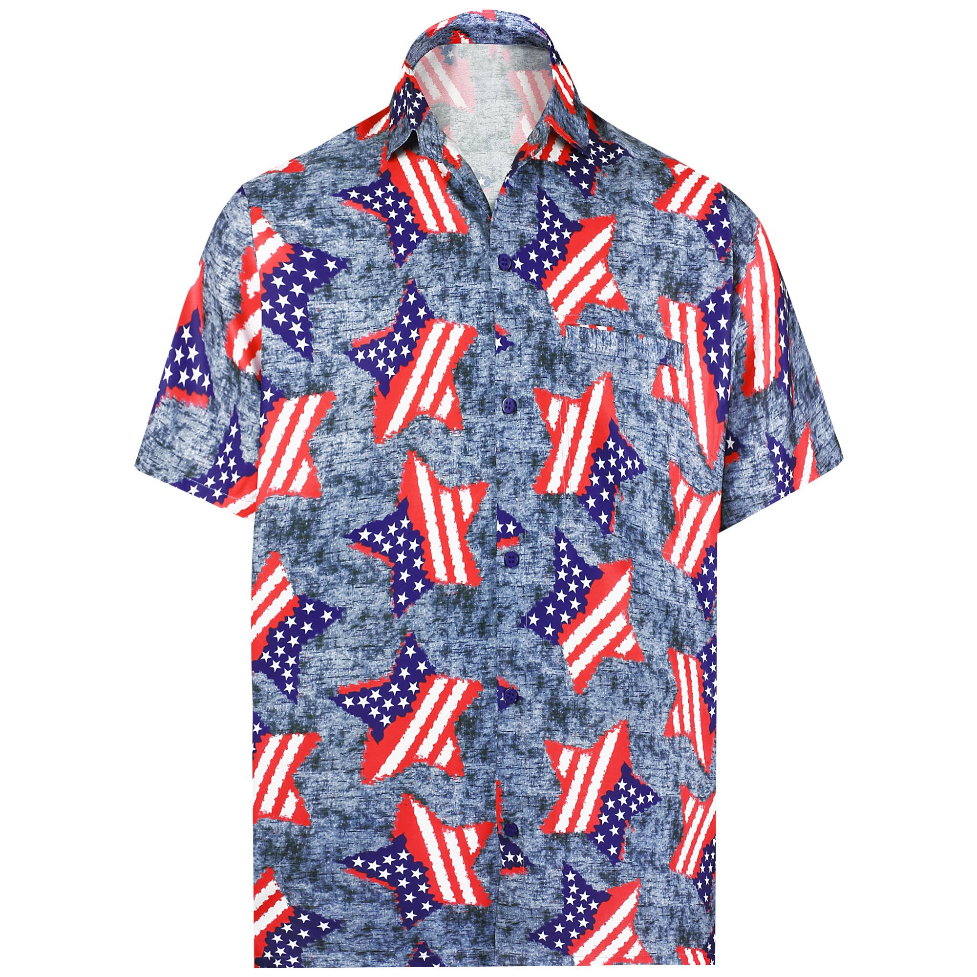 Men's Patriotic 4th of July American USA Flag Shirts P00191