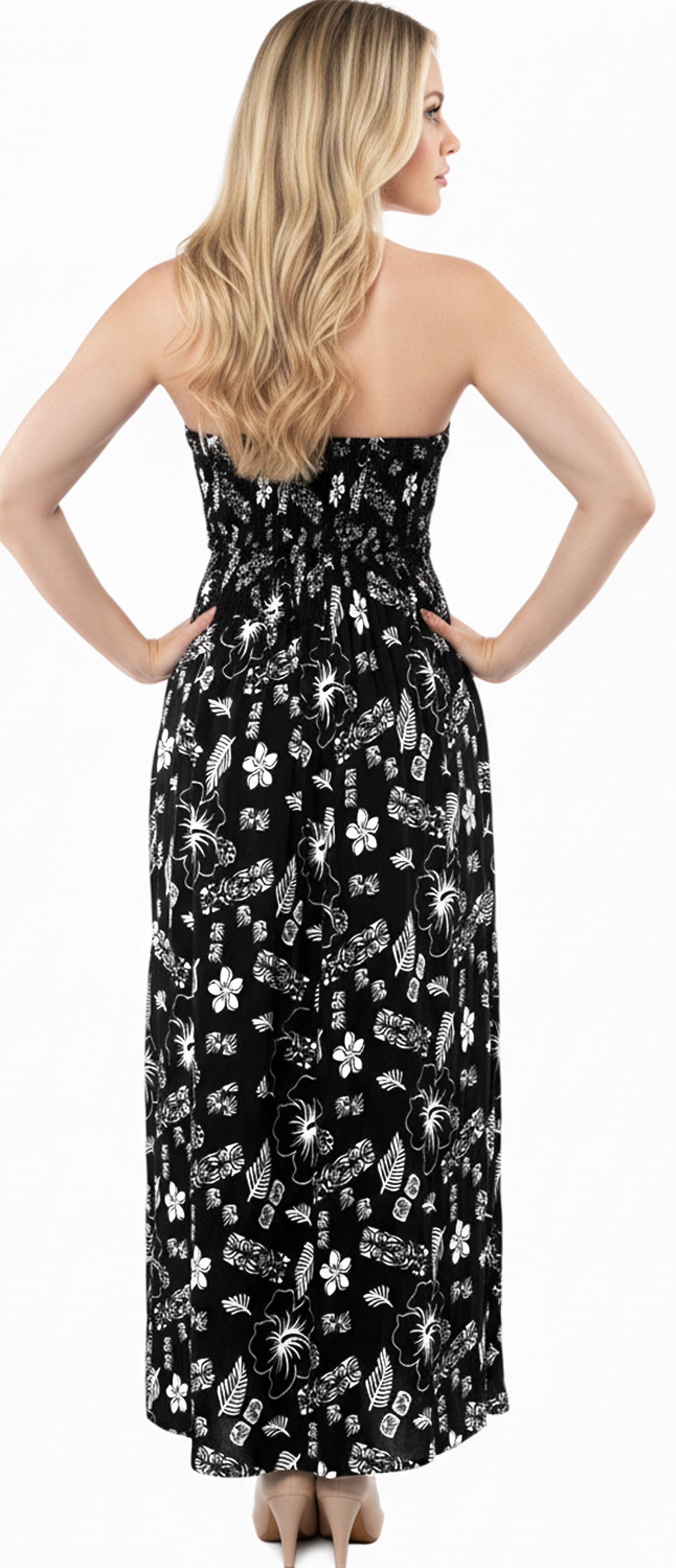 LA LEELA Women's Tropical Floral Evening Dress P01192