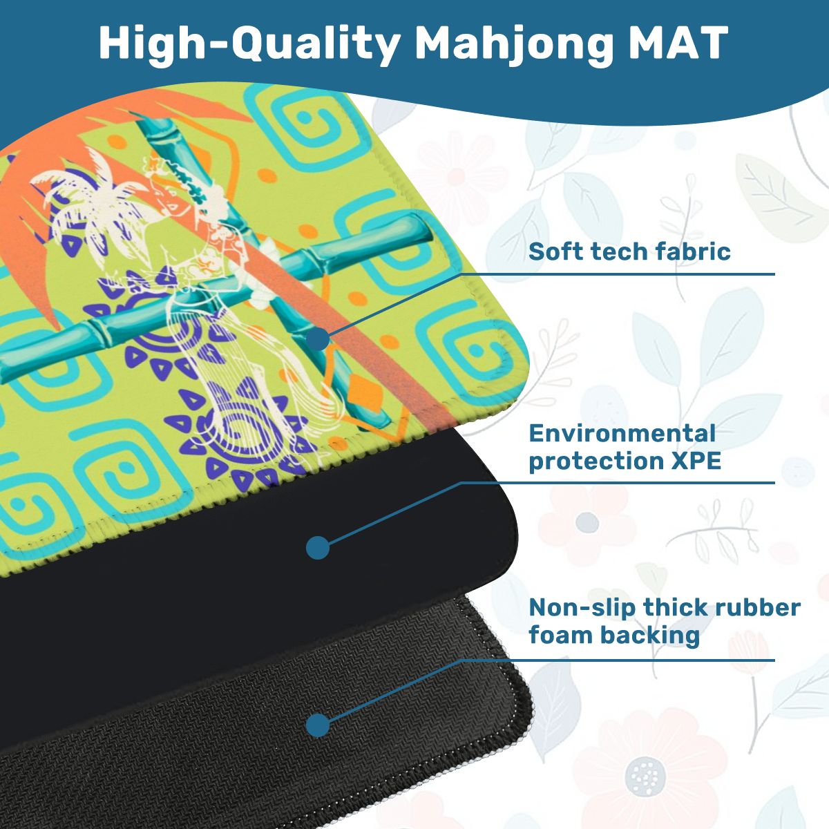 Aloha Polynesian Mini Travel Mahjong Mat (Ship Rolled up)