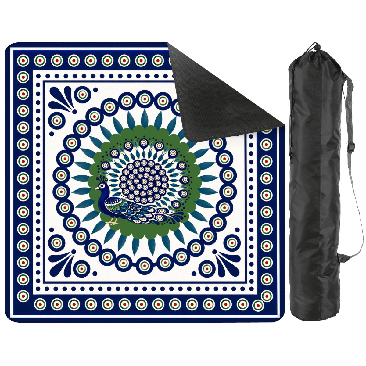 Porcelain Peacock Eye Pottery Inspired Mahjong Mat