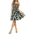 La Leela Women's US Flag Patriotic Dress One Size P00791