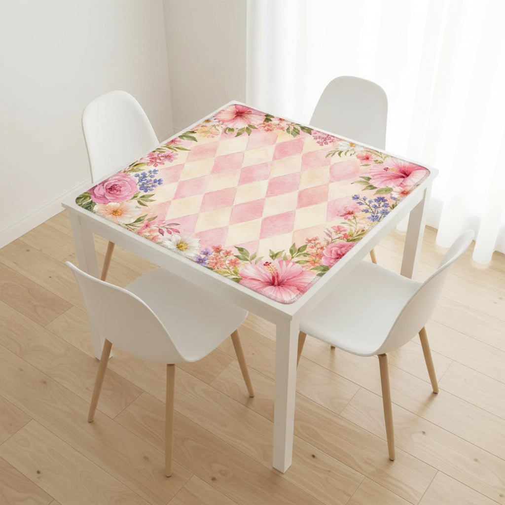Harlequin Romance Petals Of Pink Vintage Inspired Mahjong Mat