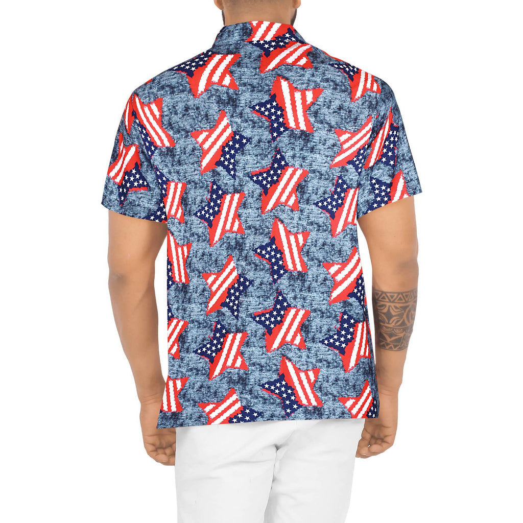 Men's Patriotic 4th of July American USA Flag Shirts P00191
