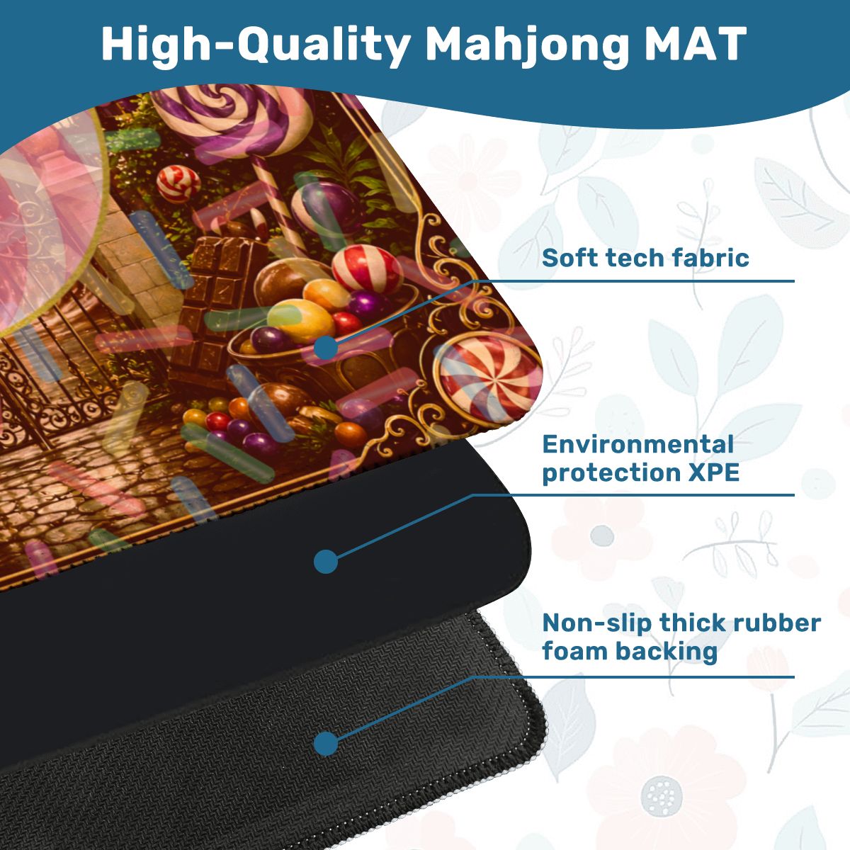 Whimsical Imagination Candy Themed Mahjong Mat