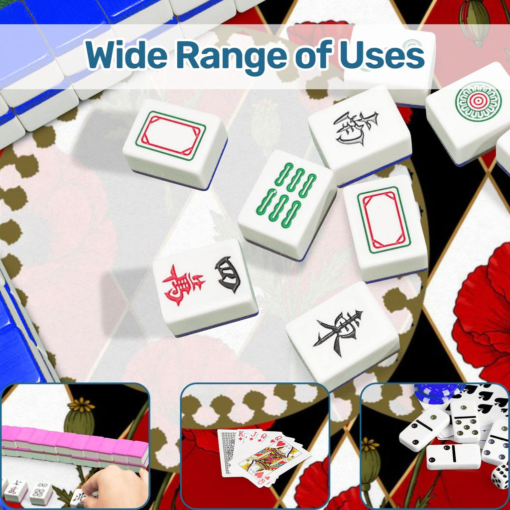 Harlequin Romance Red Poppy Play Mahjong Mat