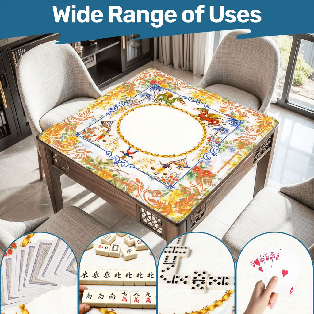 The Cirque Chinois Floral Mahjong Mat