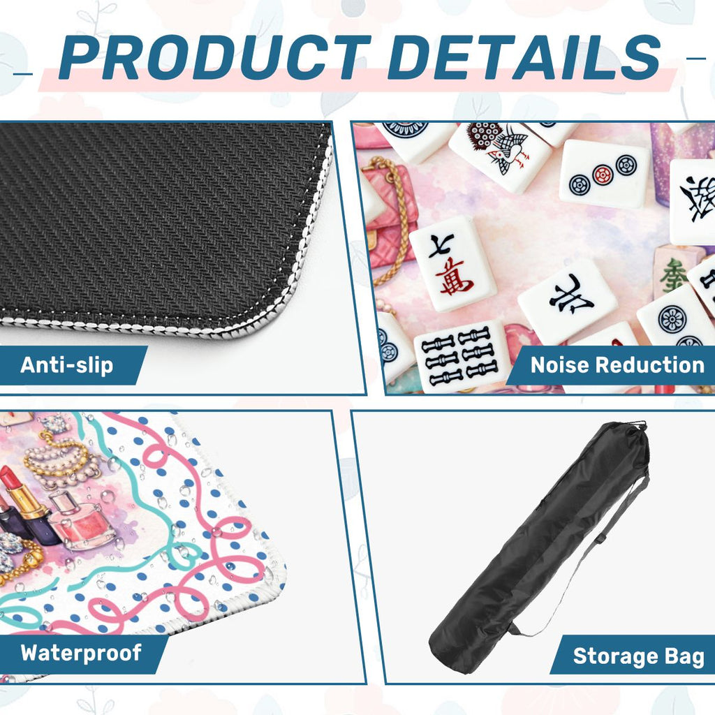 Retail Therapy Luxe Mahjong Mat, Bling, Bags And Tiles