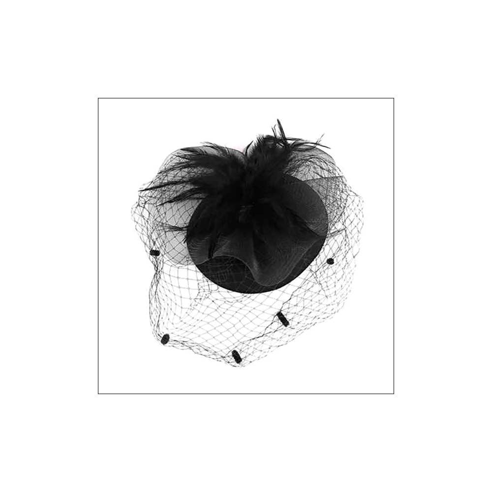 Feather Mesh Fascinator / Headband