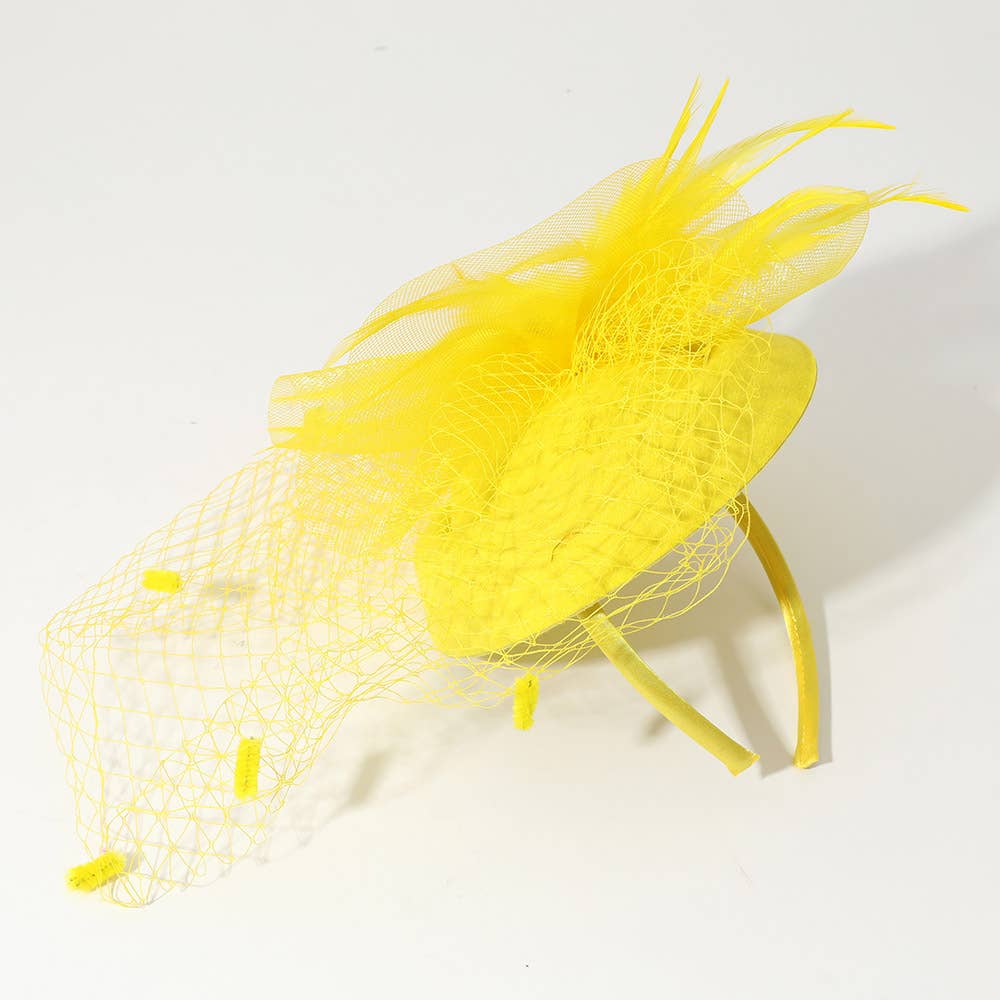 Feather Mesh Fascinator / Headband