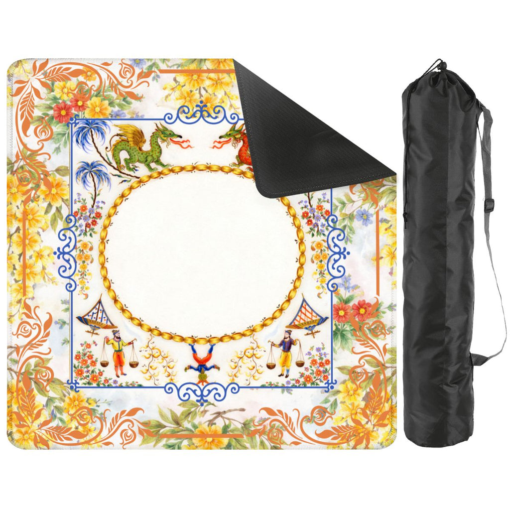 The Cirque Chinois Floral Mahjong Mat