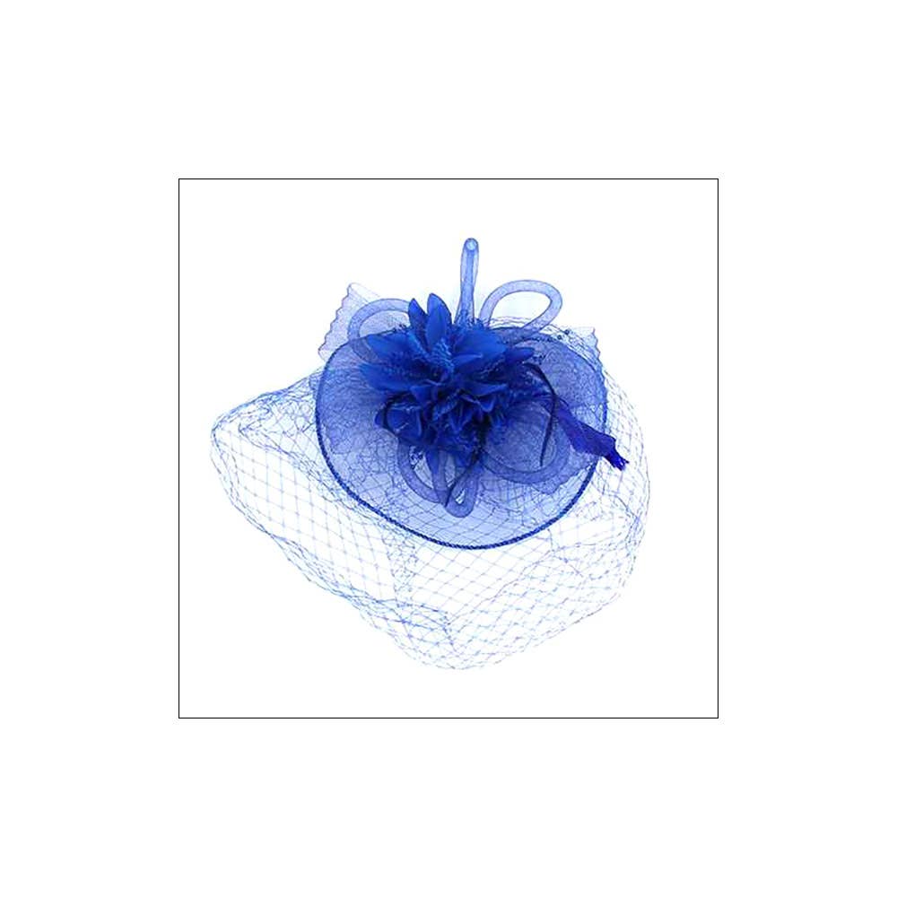 Bow Flower Feather Mesh Fascinator / Headband