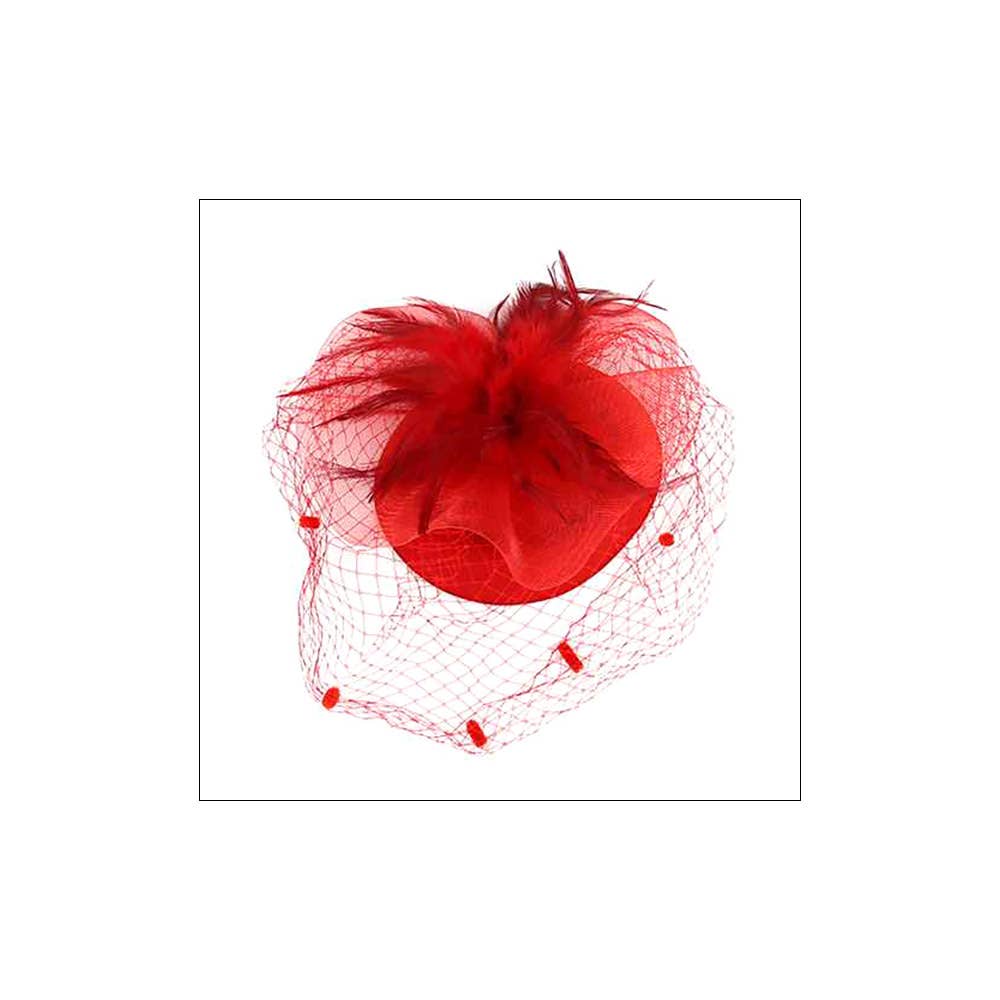 Feather Mesh Fascinator / Headband