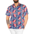 Men's Patriotic 4th of July American USA Flag Shirts P00191