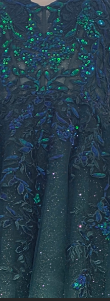 Sheer Plunge and Sleeveless Design Prom Dress