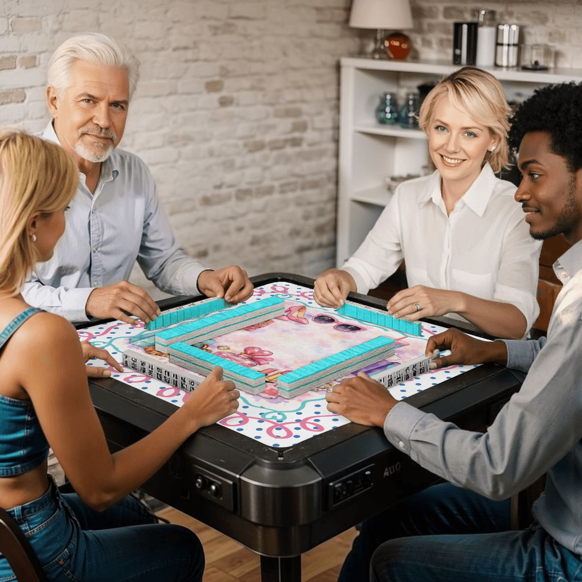 Retail Therapy Luxe Mahjong Mat, Bling, Bags And Tiles