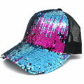 Sequin Mesh Back High Ponytail CC Ball Cap BT723