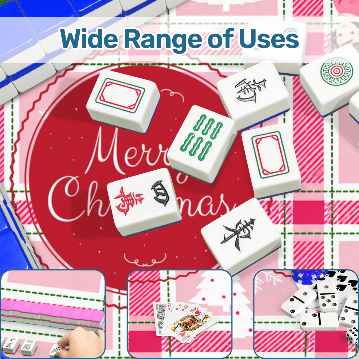 Very Merry Nostalgic Pinkmas Mahjong Mat