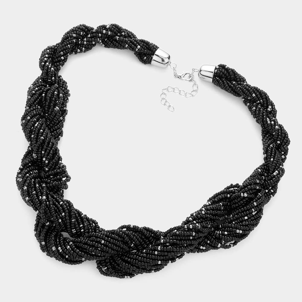 Braided Seed Beaded Necklace