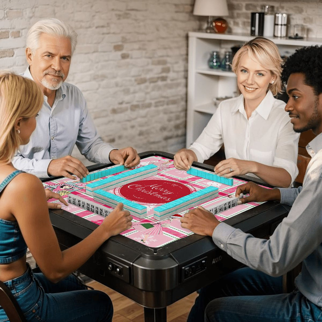 Very Merry Nostalgic Pinkmas Mahjong Mat