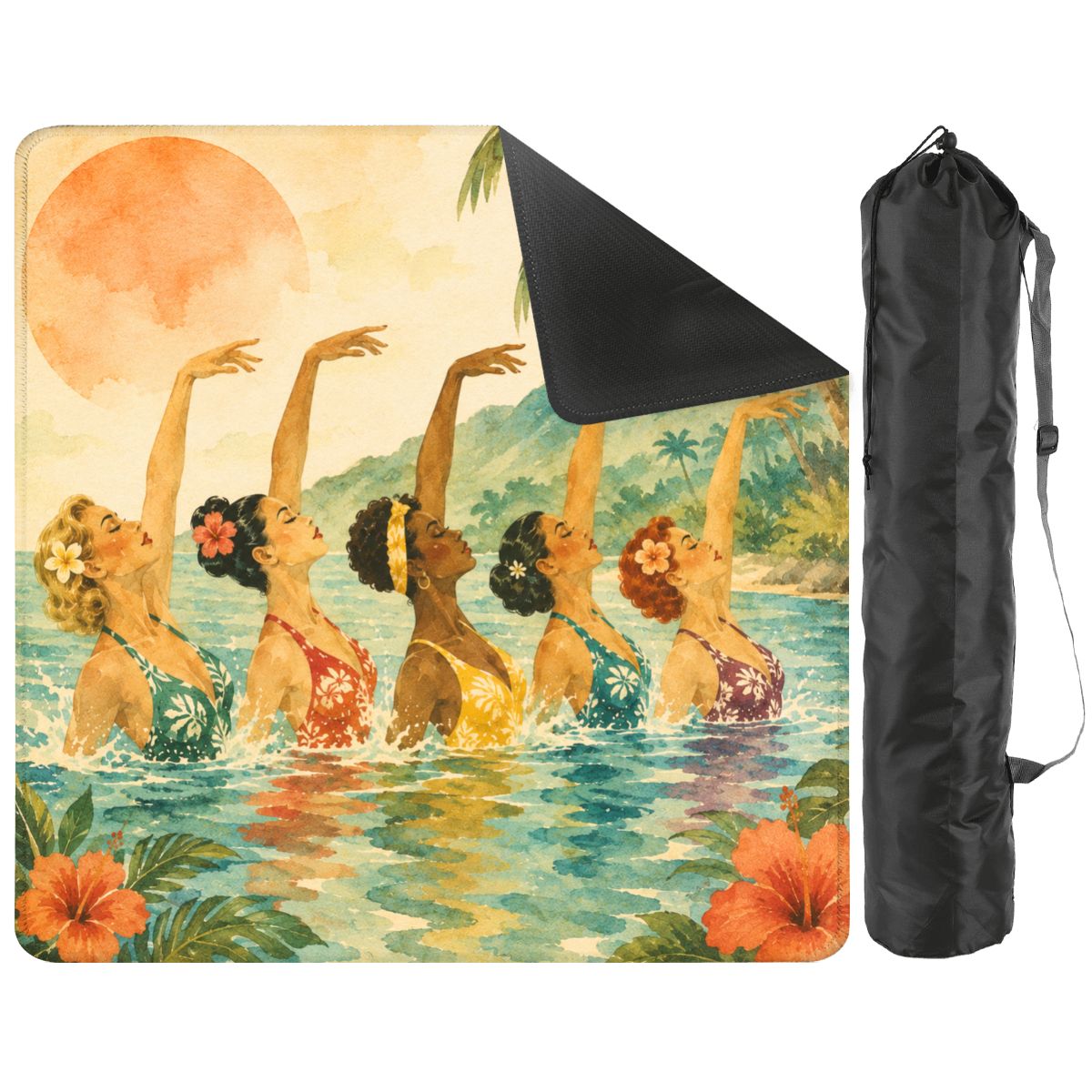 The Old World Nostalgic Tropicana Swim Club Mahjong Mat