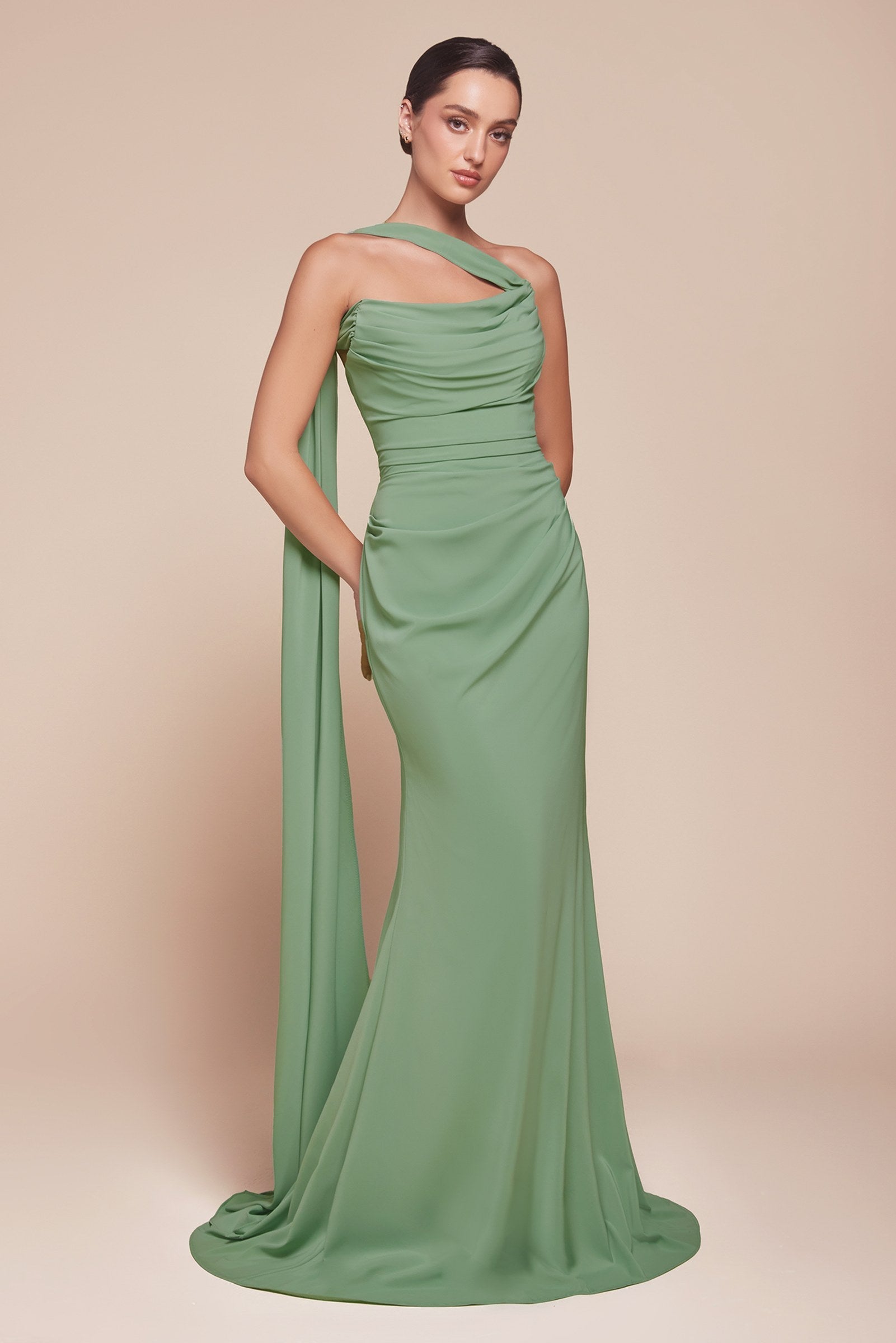 Ladivine 7433 Dress Versatile Tie Chiffon Strapless Dress
