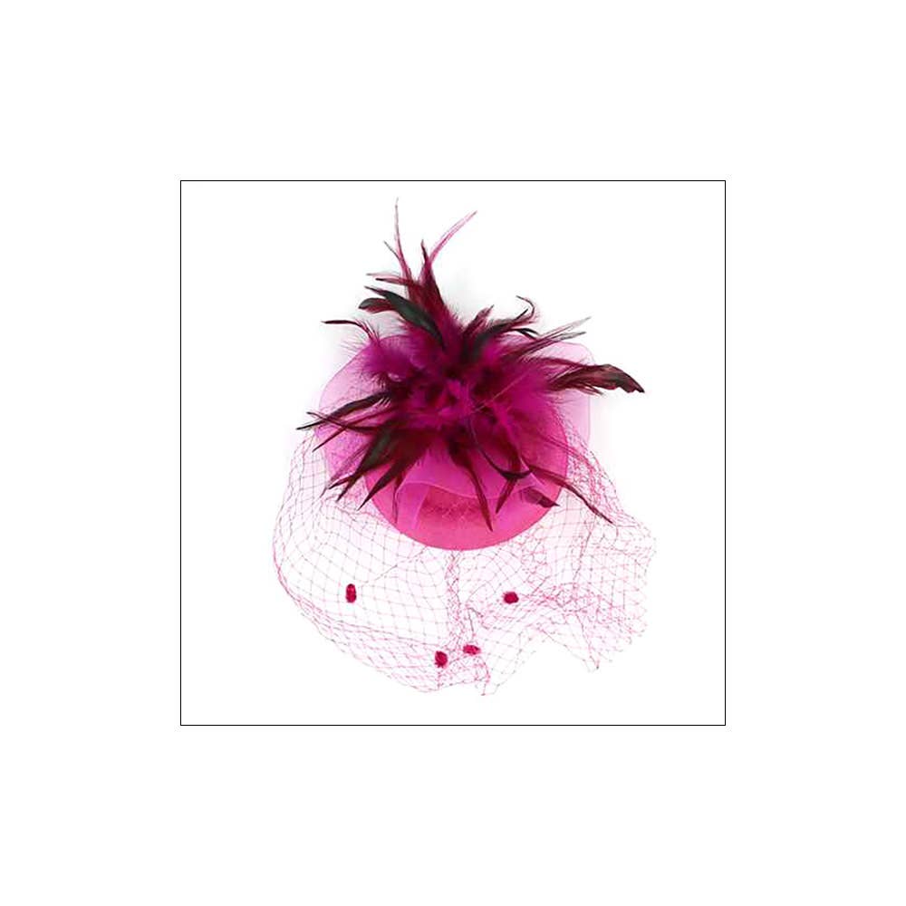 Feather Mesh Fascinator / Headband