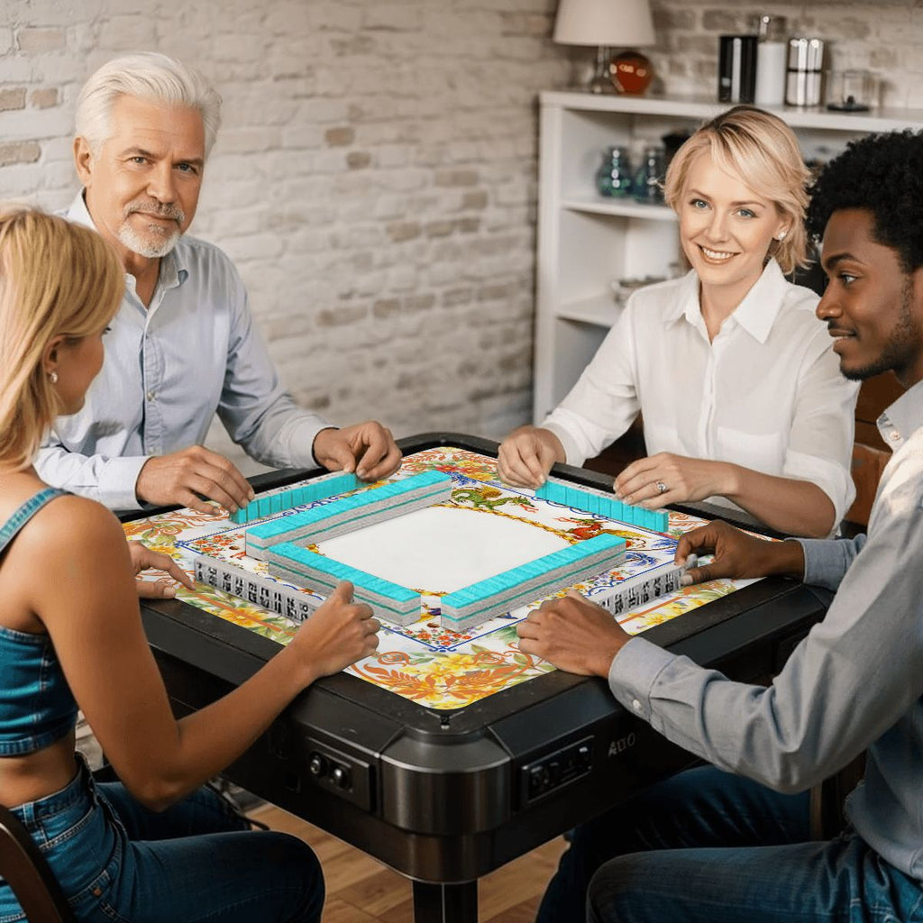 The Cirque Chinois Floral Mahjong Mat