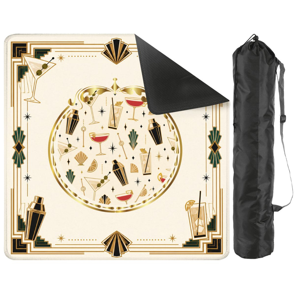 Art Deco Speakeasy Cocktail Mahjong Mat