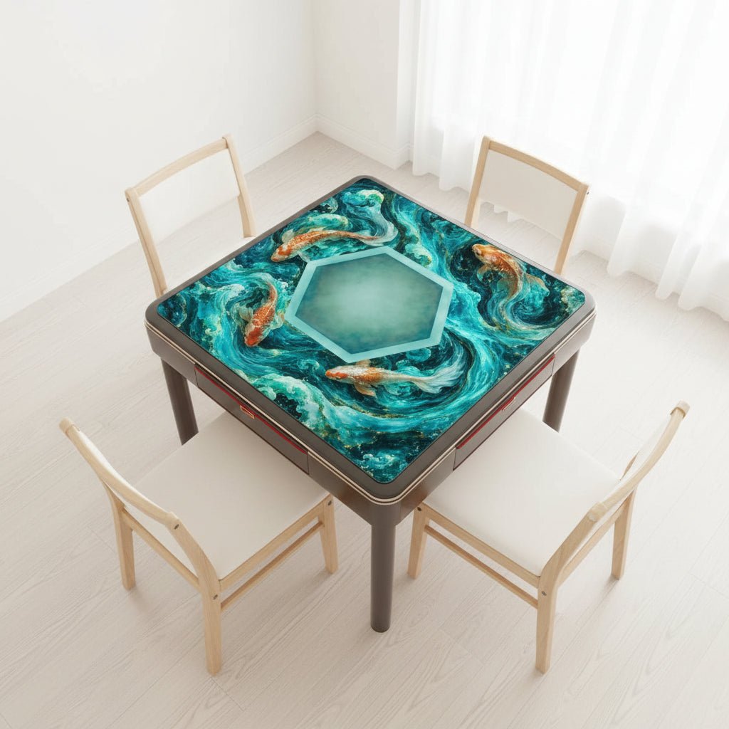 Koi Fish Tranquil Tides Mahjong Mat