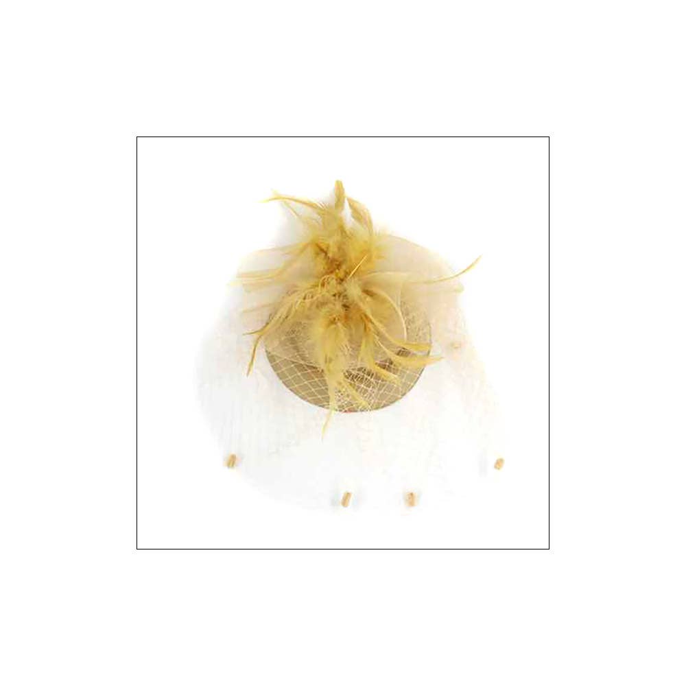 Feather Mesh Fascinator / Headband