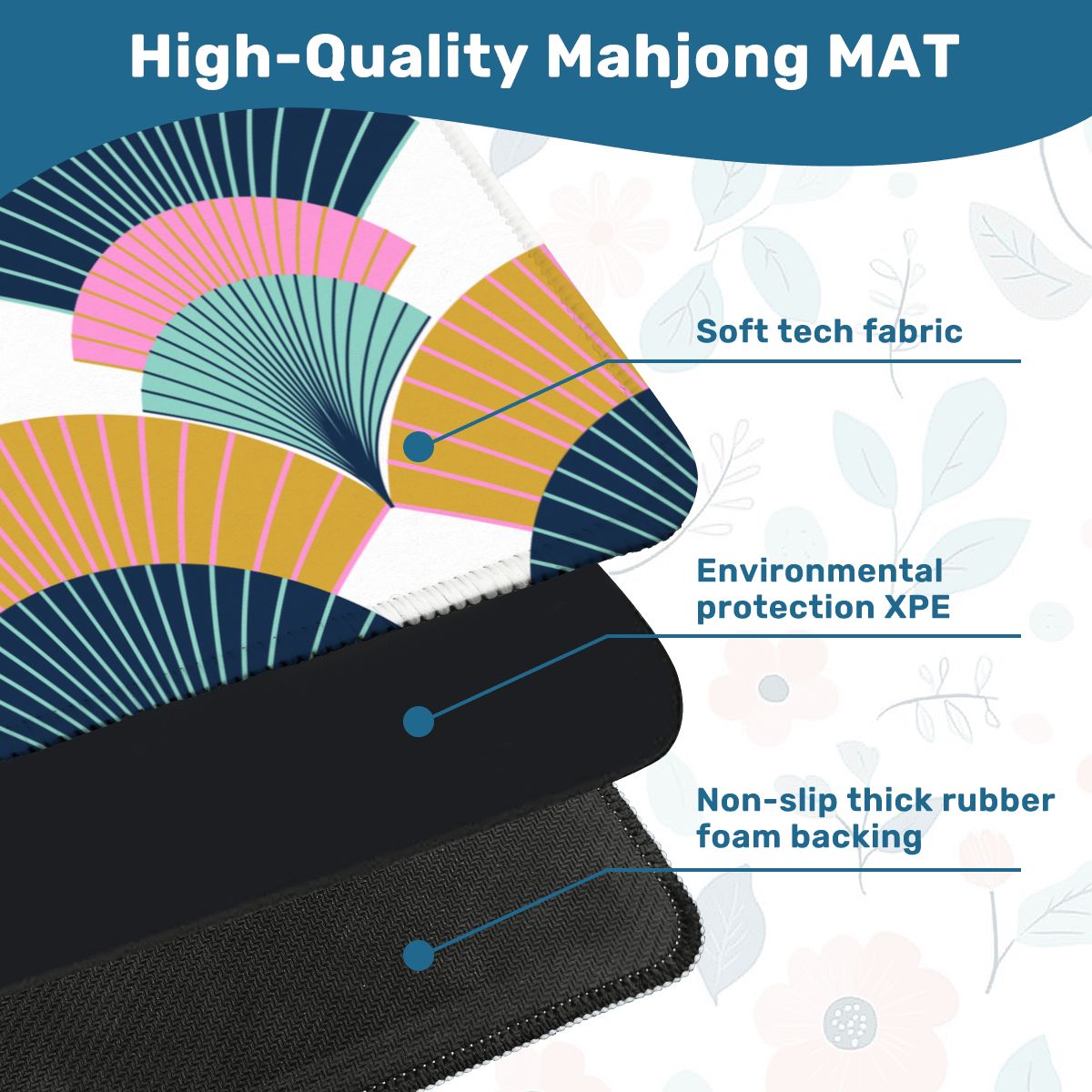 Modern Art Deco Speakeasy Mahjong Mat