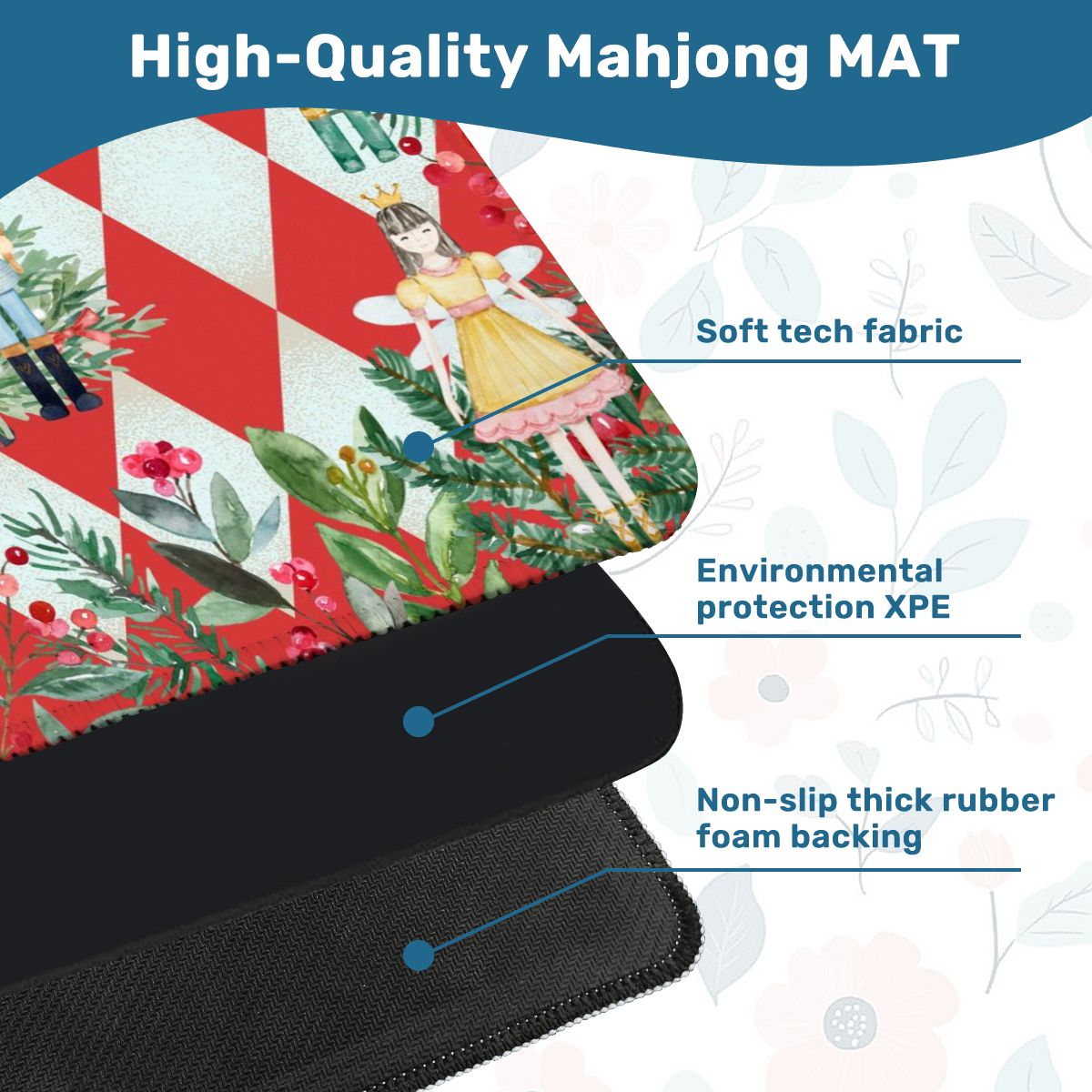 Nuttier Than A Nutcracker Harlequin Christmas Mahjong Mat