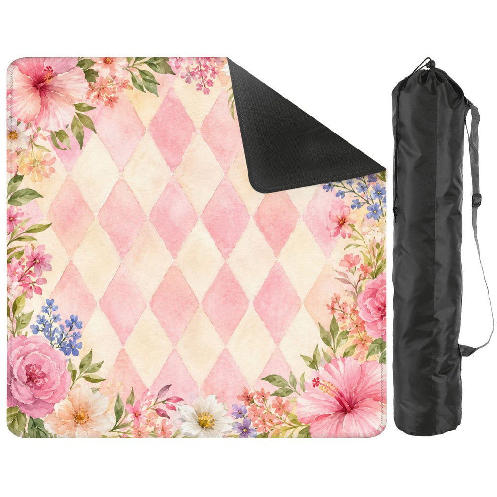 Harlequin Romance Petals Of Pink Vintage Inspired Mahjong Mat