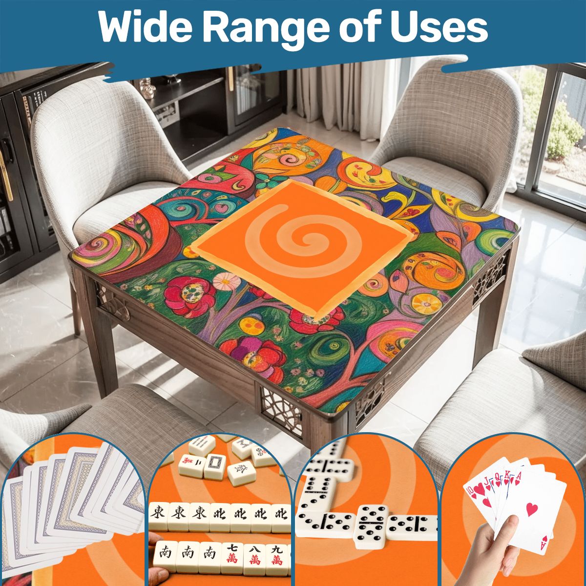 Klimt Watercolor Abstract Designed Mahjong Mat