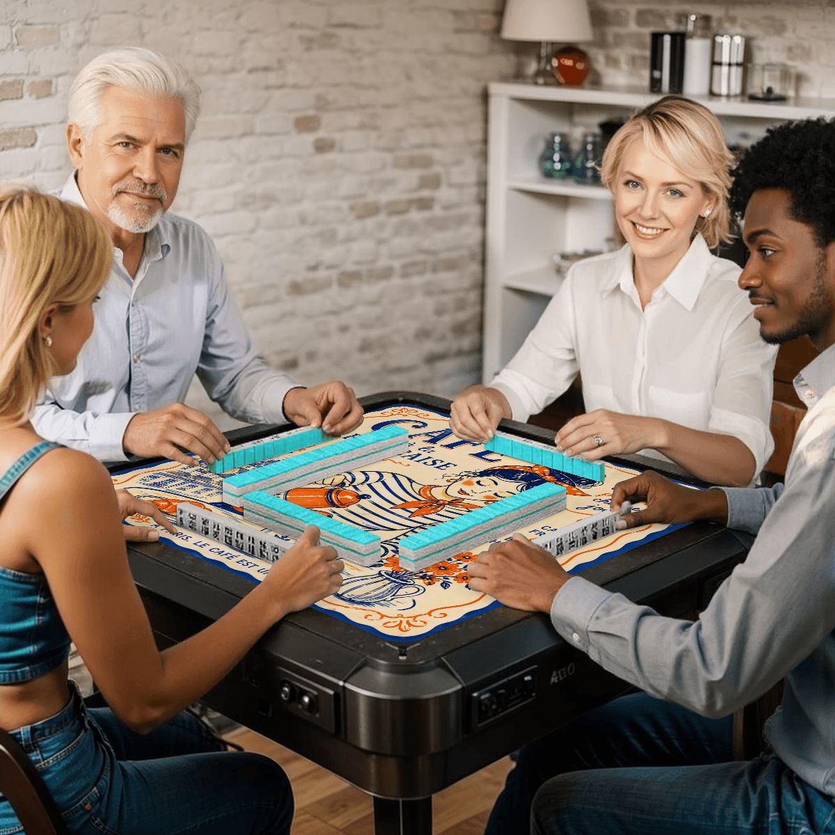 French Cafe Mahjong Mat