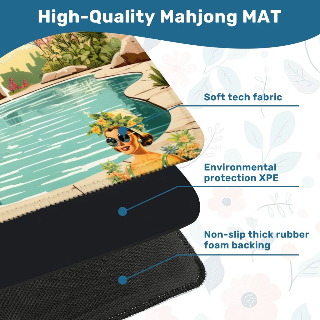 Palms and Paradise Nostalgic Mahjong Mat