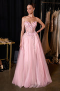 Ladivine CD2418 Ethereal and Enchanting A-Line Floral Applique Gown