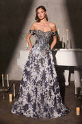 Ladivine CD682 Off the Shoulder Beaded Bodice Ball Gown