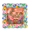Bourbon And Tigers Oh My Chinoiserie Scalloped Mahjong Mat