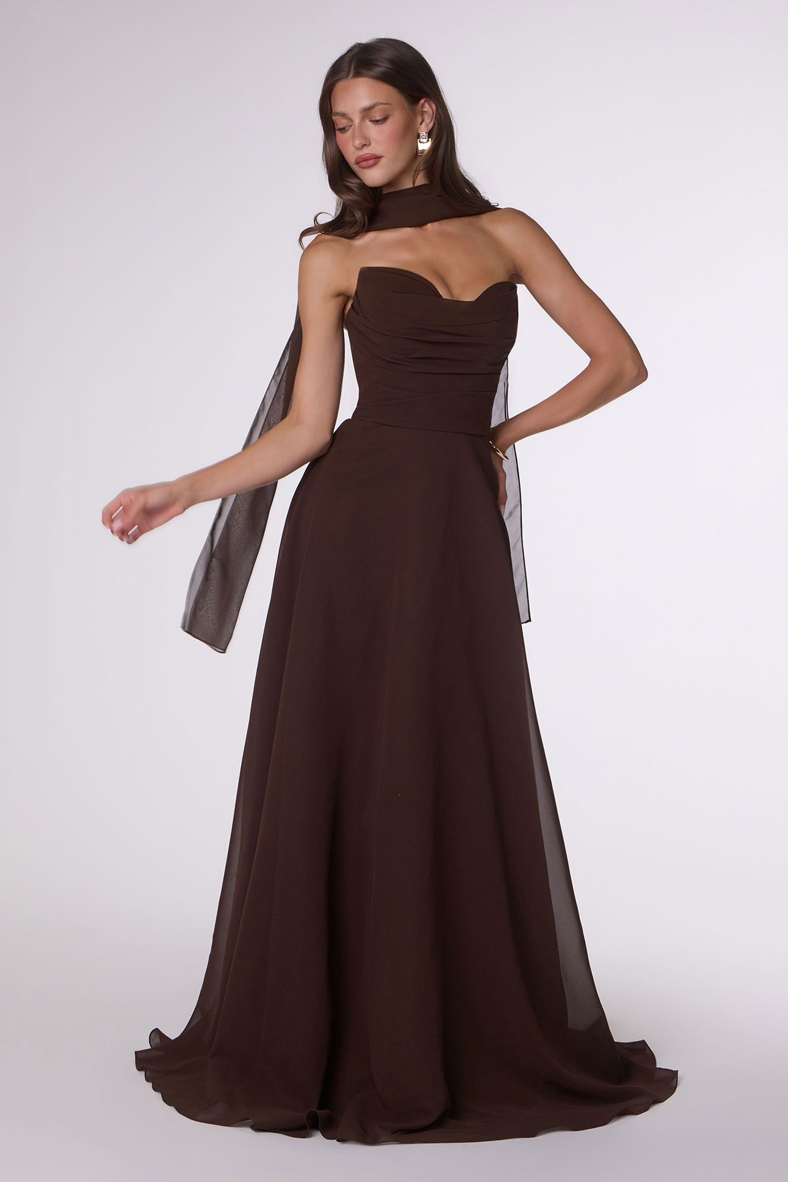 Ladivine Amoris T703 Dress Strapless A-Line Bridesmaid Gown