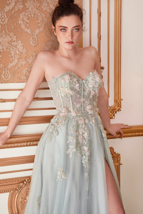 Andrea & Leo A1089 Penelope Blossom Gown with Overskirt