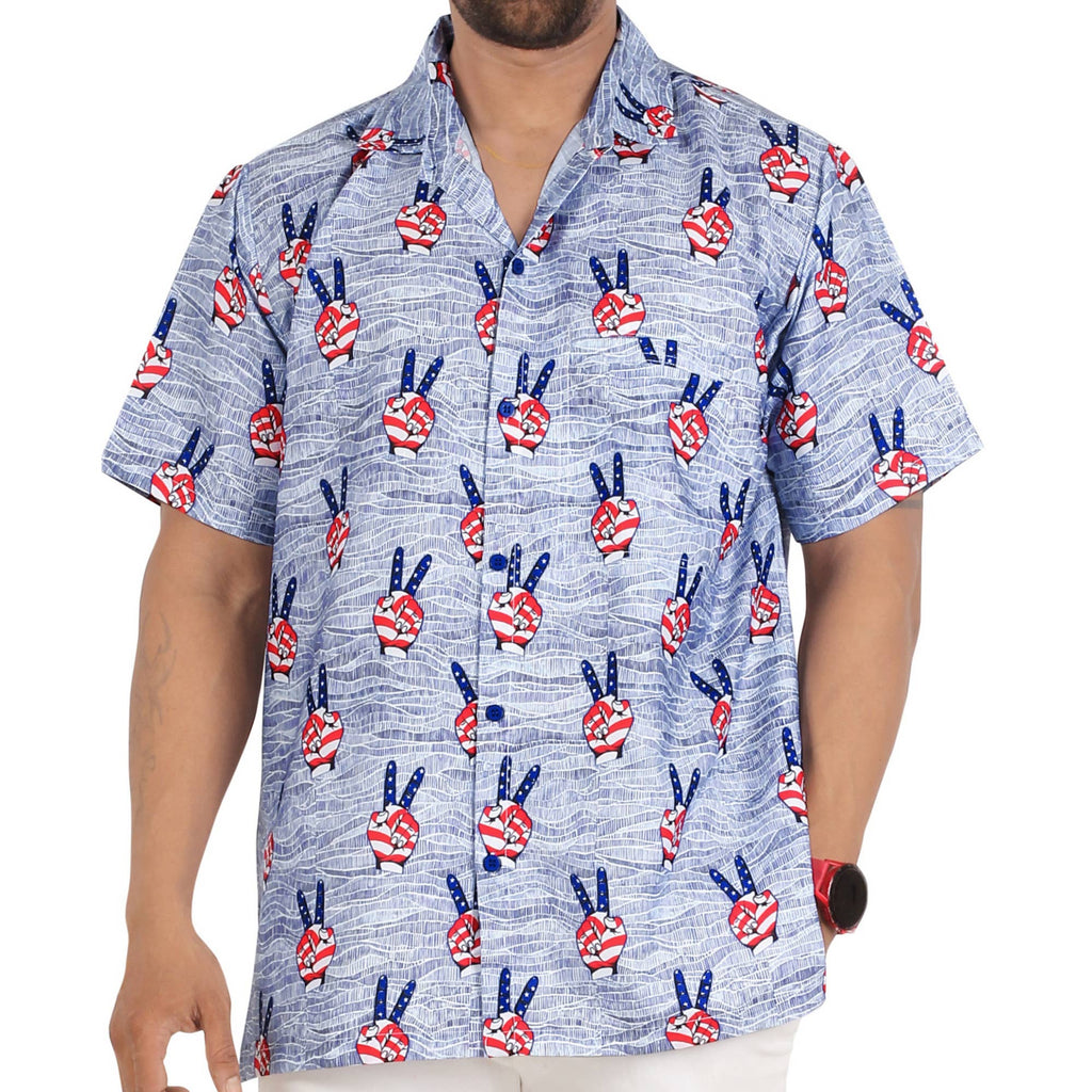 Men's Patriotic 4th of July American USA Flag Peace  P00128