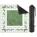 Jade Ite  Green Nostalgic Gingham Mahjong Mat