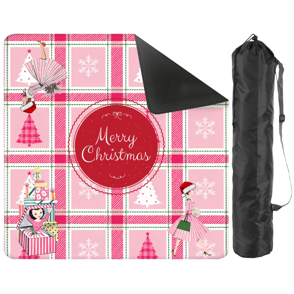 Very Merry Nostalgic Pinkmas Mahjong Mat