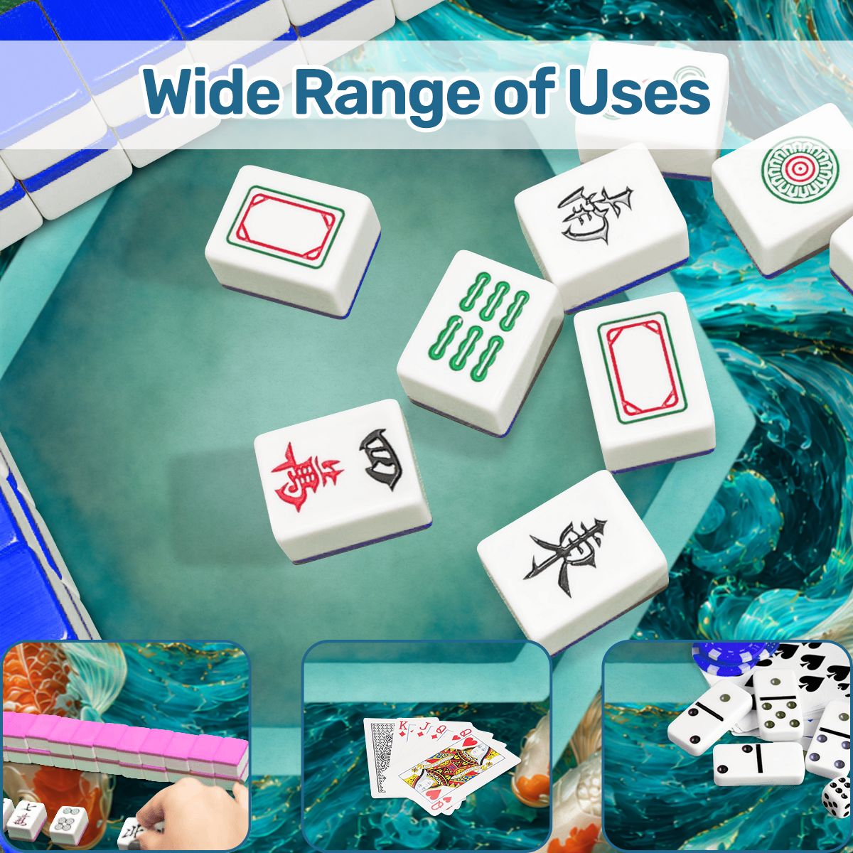 Koi Fish Tranquil Tides Mahjong Mat