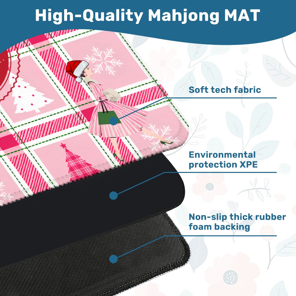 Very Merry Nostalgic Pinkmas Mahjong Mat