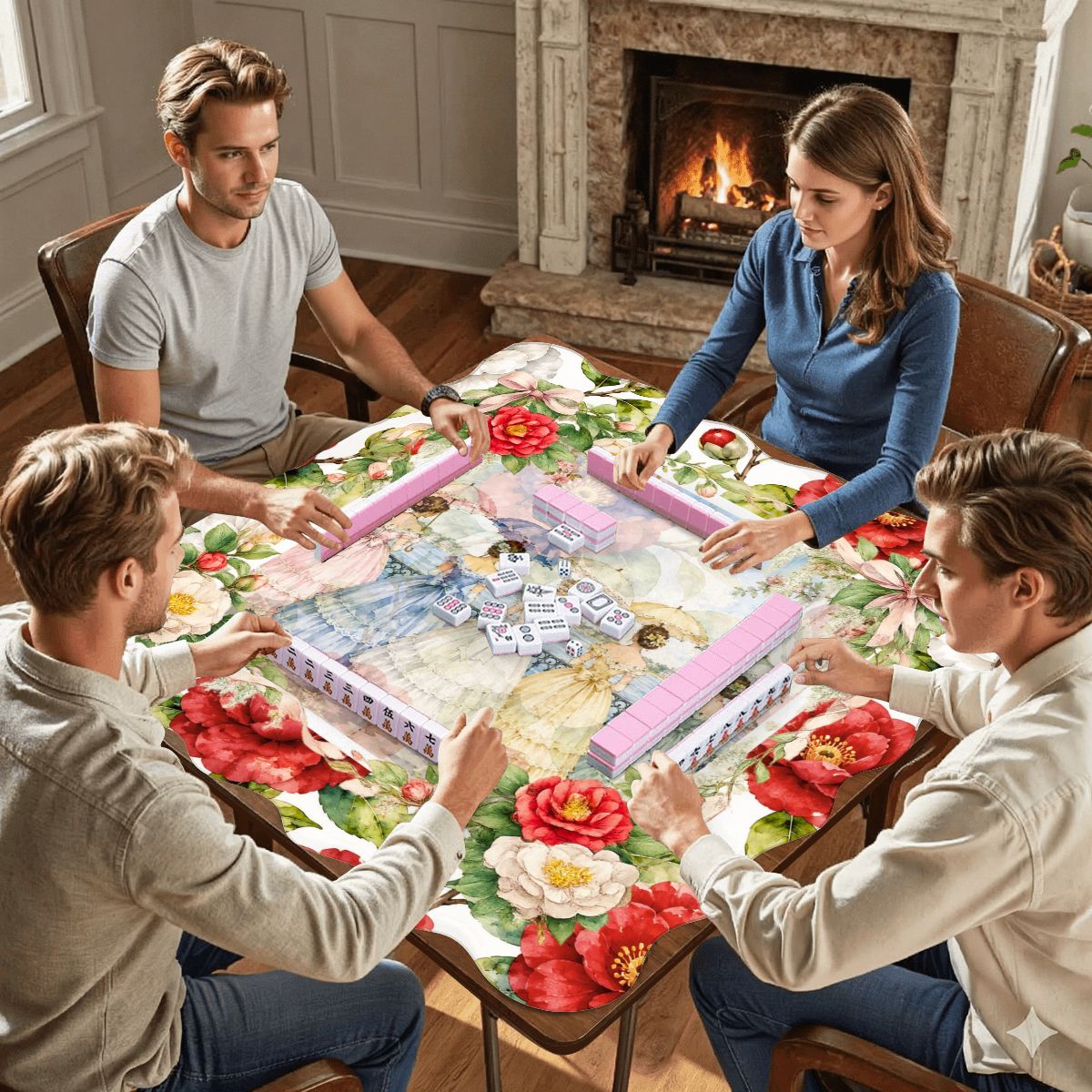 Sweet Home Alabama Southern Belles Scalloped Mahjong Mat