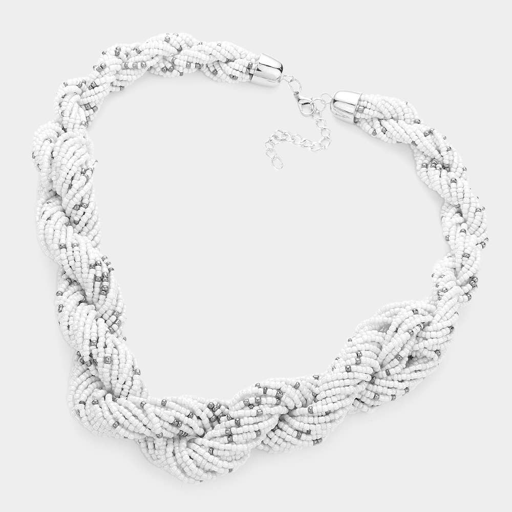 Braided Seed Beaded Necklace